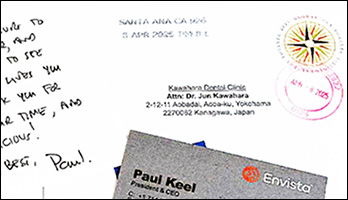 ポールCEOからの礼状